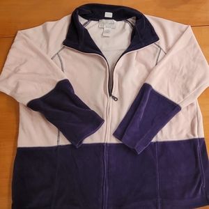 Sport Savvy, full zip, large, navy and pink